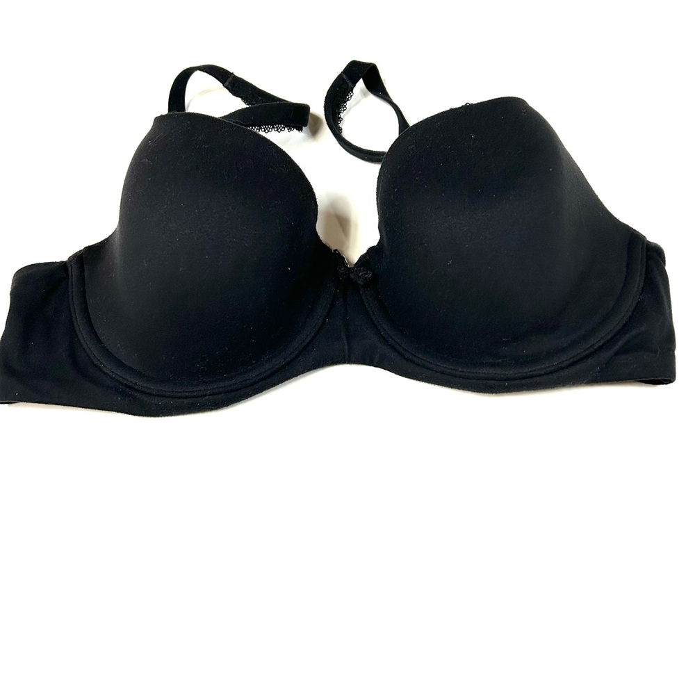 Body By Victorias Secret 34D Lined Demi Bra Solid Black Underwire #0785